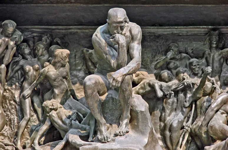 The Thinker in The Gates of Hell at the Musée Rodin